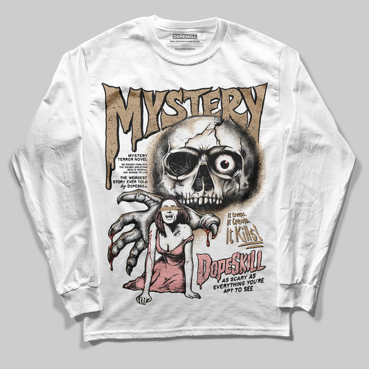 Nike Air Force 1 Low Canvas “Linen” DopeSkill Long Sleeve T-Shirt Mystery Ghostly Grasp Graphic Streetwear - White