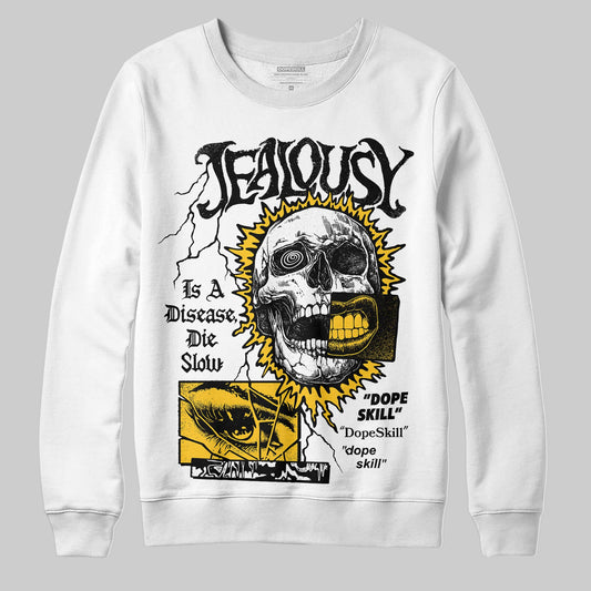 Yellow Sneakers DopeSkill Sweatshirt Jealousy Graphic Streetwear - White