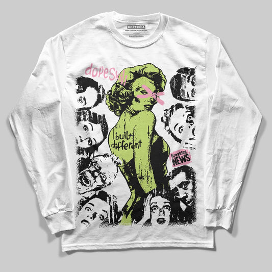 Chase B x Travis Scott x Jordan Jumpman Jack DopeSkill Long Sleeve T-Shirt Built Different Graphic Streetwear - White