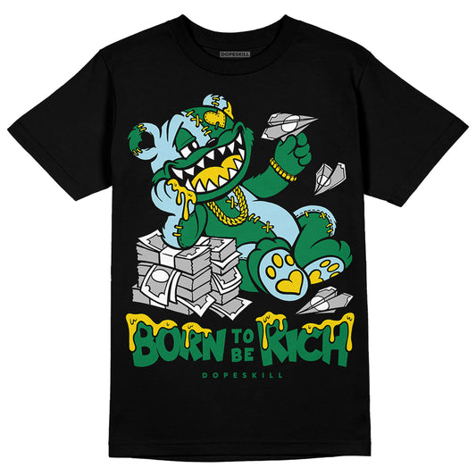 Jordan 5 “Lucky Green” DopeSkill T-Shirt Born To Be Rich Graphic Streetwear - White