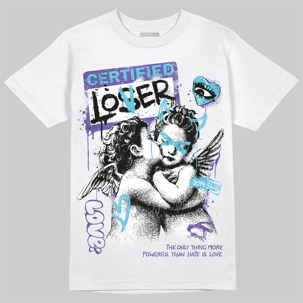 Jordan 8 Aqua DopeSkill T-Shirt Certified Lover Graphic Streetwear - White 
