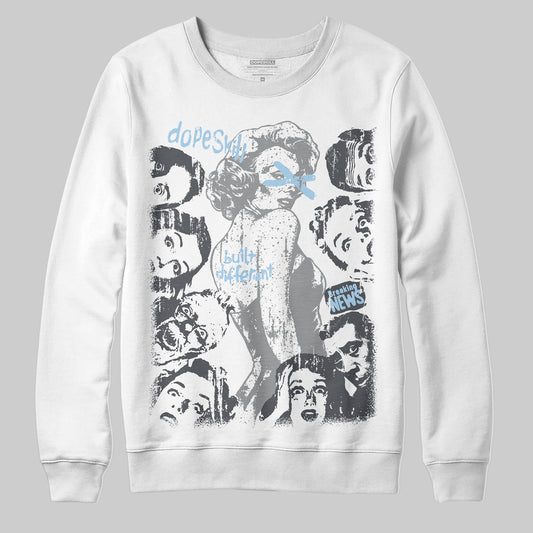 Jordan 5 Retro Wolf Grey (2026) DopeSkill Sweatshirt Built Different Graphic Streetwear - WHite