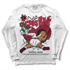 Jordan 1 Retro High '85 OG Metallic Burgundy DopeSkill Long Sleeve T-Shirt No Fake Love Graphic Streetwear - White