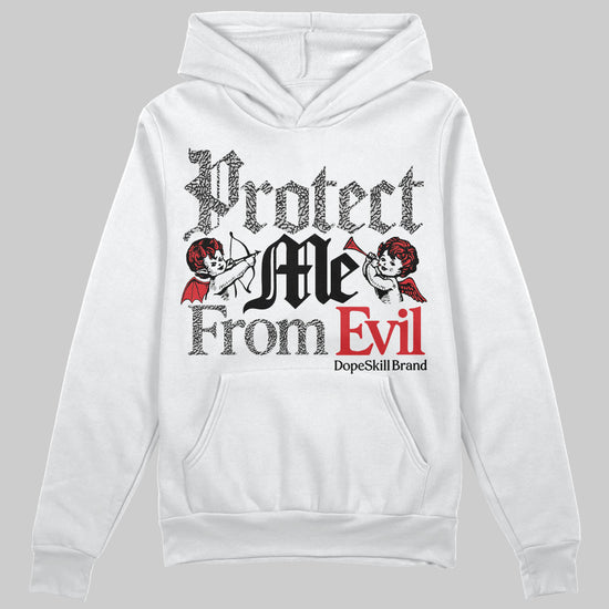 Jordan 3 OG “Black Cement” DopeSkill Hoodie Sweatshirt Protect Me From Evil Graphic Streetwear - White