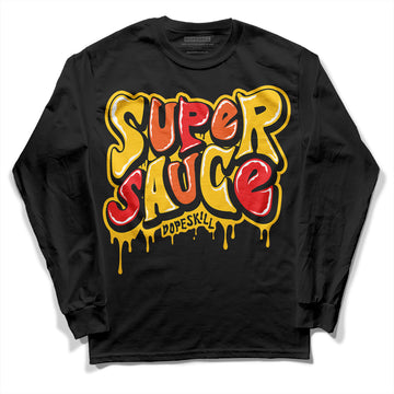 Yellow Sneakers DopeSkill Long Sleeve T-Shirt Super Sauce Graphic Streetwear - Black