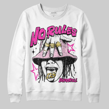 Pink Sneakers DopeSkill Sweatshirt No Rules Graphic Streetwear - White