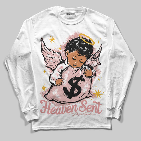 Jordan 40 “Dusty Rose” DopeSkill Long Sleeve T-Shirt Heaven Sent Graphic Streetwear - White