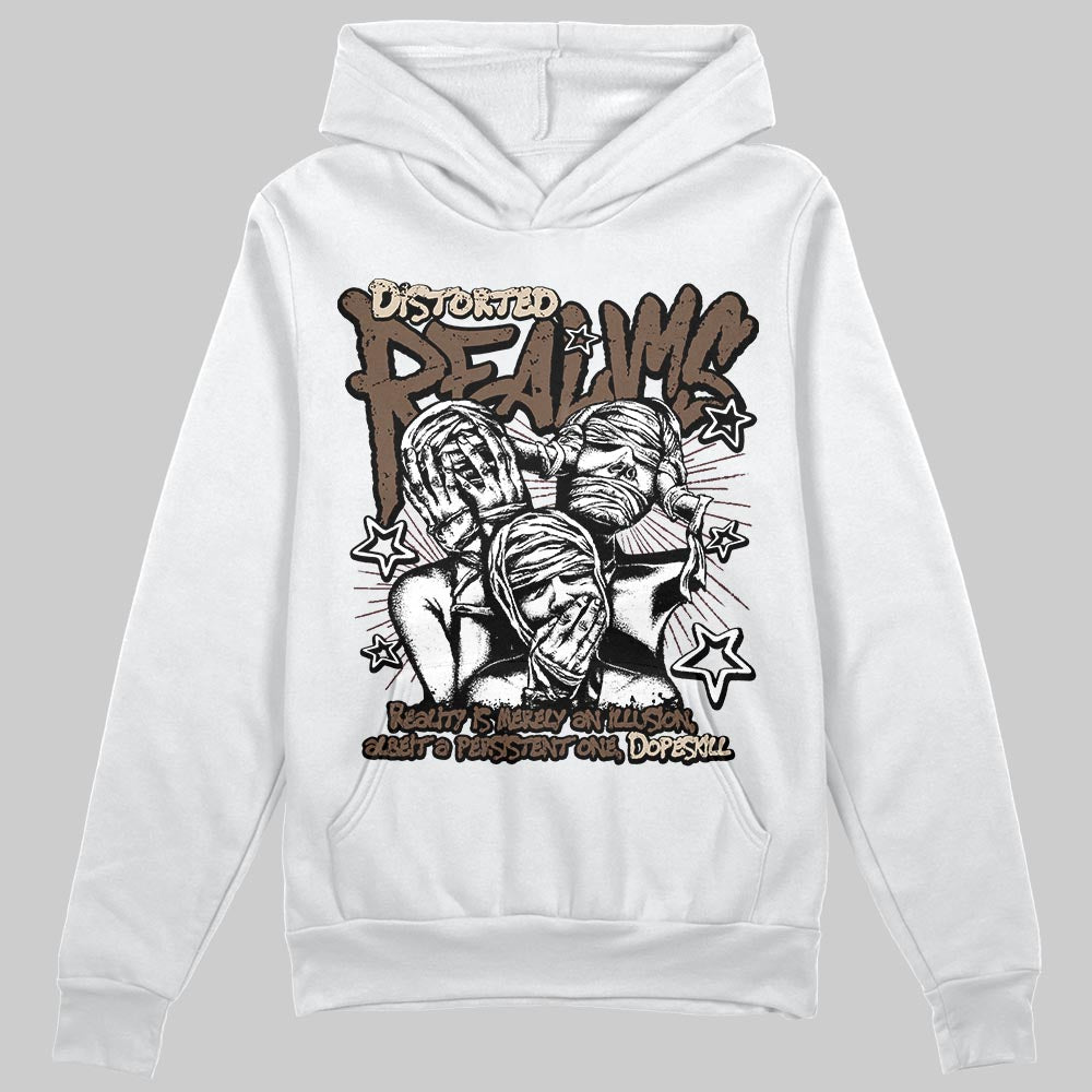 A Ma Maniére x Air Jordan 4 “Dark Mocha” DopeSkill Hoodie Sweatshirt Distorted Realms Graphic Streetwear - White