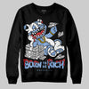 Jordan 4 WMNS 'Forget Me Not' DopeSkill Sweatshirt Born To Be Rich Graphic Streetwear - Black