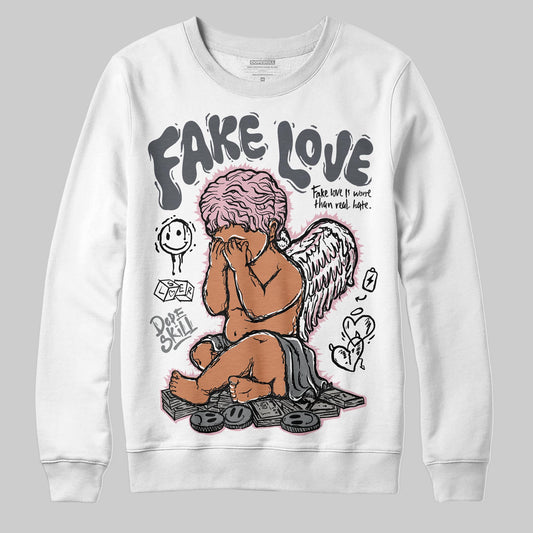 Air Max 95 OG “Pink Foam” DopeSkill Sweatshirt False Love Graphic Streetwear - White