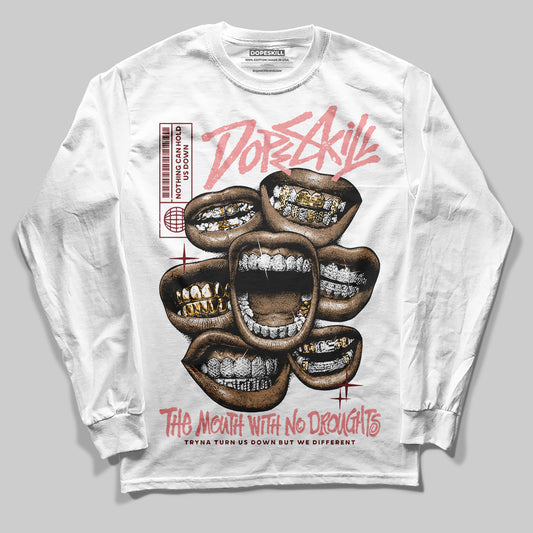 Jordan 3 Retro Valentine's Day Treat Yourself (2025) DopeSkill Long Sleeve T-Shirt The Mouth With No Droughts Graphic Streetwear - White