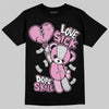 Jordan 4 WMNS “Orchid” DopeSkill T-Shirt Love Sick Graphic Streetwear - Black