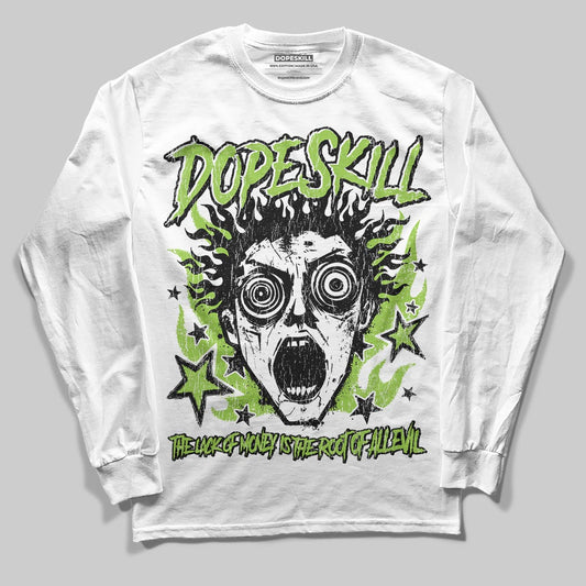 Neon Green Sneakers DopeSkill Long Sleeve T-Shirt Root of Evil Graphic Streetwear - White