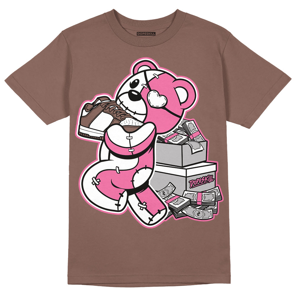 Dunk Low Smokey Mauve Playful Pink DopeSkill Brown Savana T-shirt Bear Steals Sneaker Graphic Streetwear 