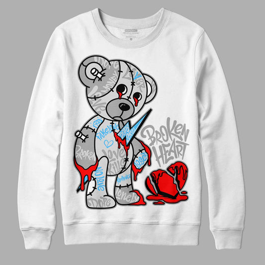 Dunk Low ‘Pure Platinum’ DopeSkill Sweatshirt Broken Heart Graphic Streetwear - White