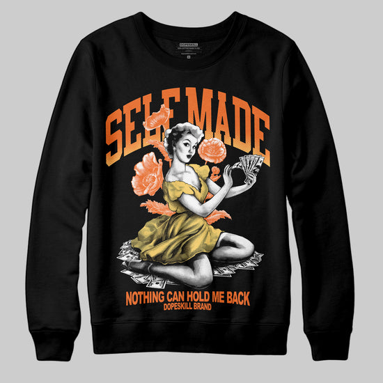 Orange Sneakers DopeSkill Sweatshirt Self Made Graphic Streetwear - Black