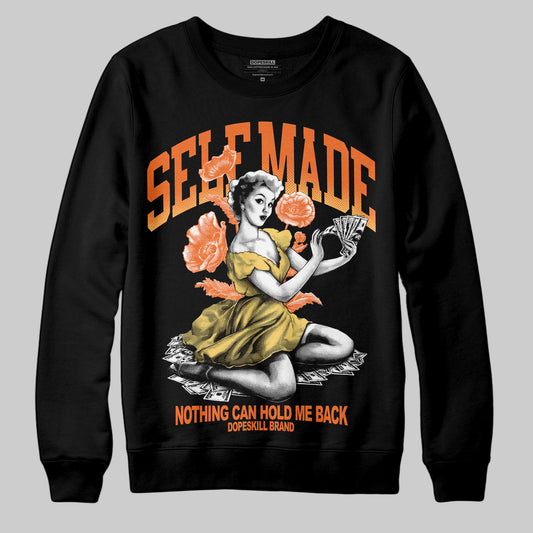 Orange Sneakers DopeSkill Sweatshirt Self Made Graphic Streetwear - Black