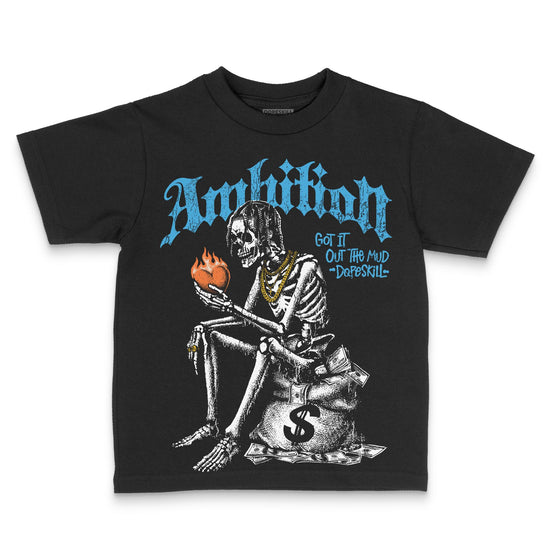 Jordan 1 High OG “UNC” Reimagined DopeSkill Toddler Kids T-shirt Ambition Streetwear - Black