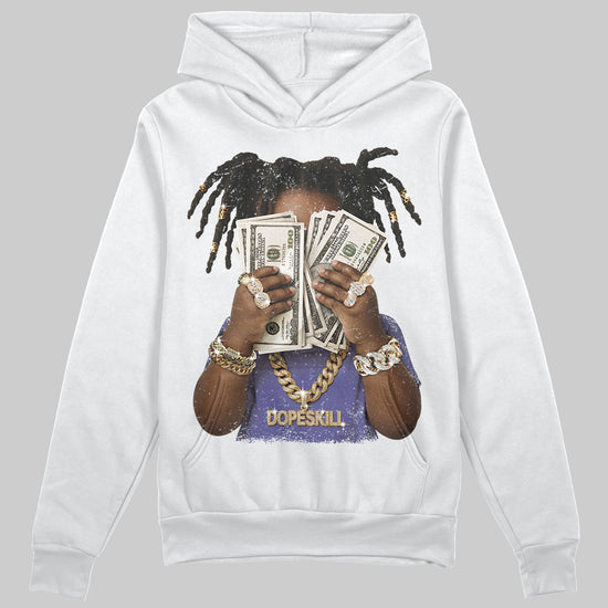 Jordan 4 Retro Lakers DopeSkill Hoodie Sweatshirt Rich Youth Graphic Streetwear - White