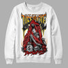 Jordan 3 Fire Red DopeSkill Sweatshirt Life or Die Graphic Streetwear - White