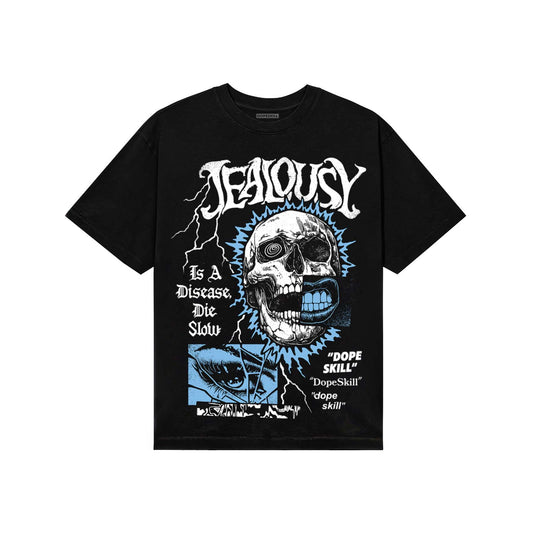 University Blue Sneakers DopeSkill T-Shirt Jealousy Graphic Streetwear - Black