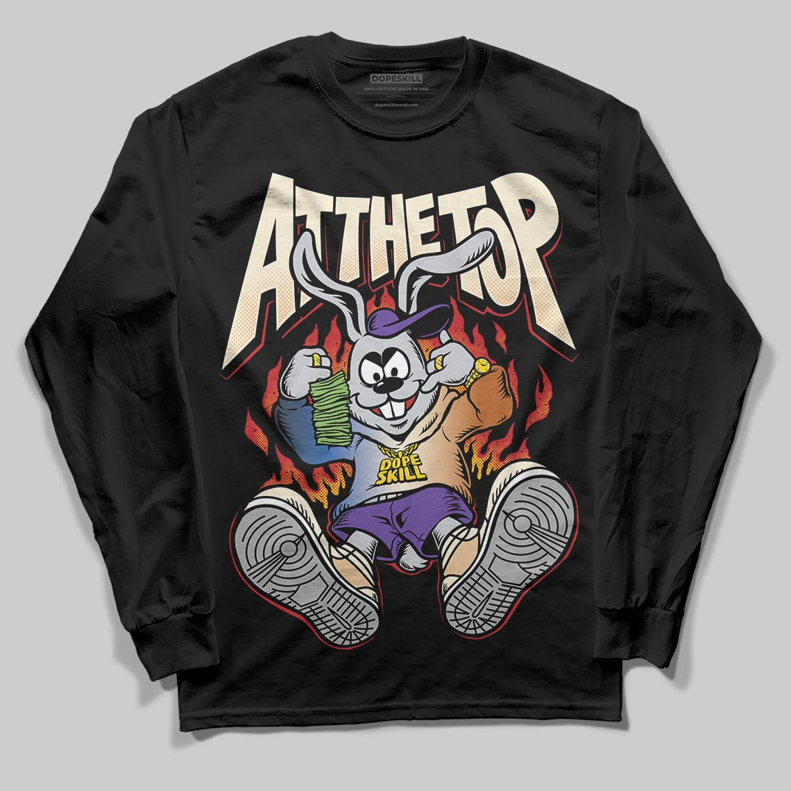 Jordan 17 Retro Low SP Infinite Archives DopeSkill Long Sleeve T-Shirt At The Top Graphic Streetwear - Black