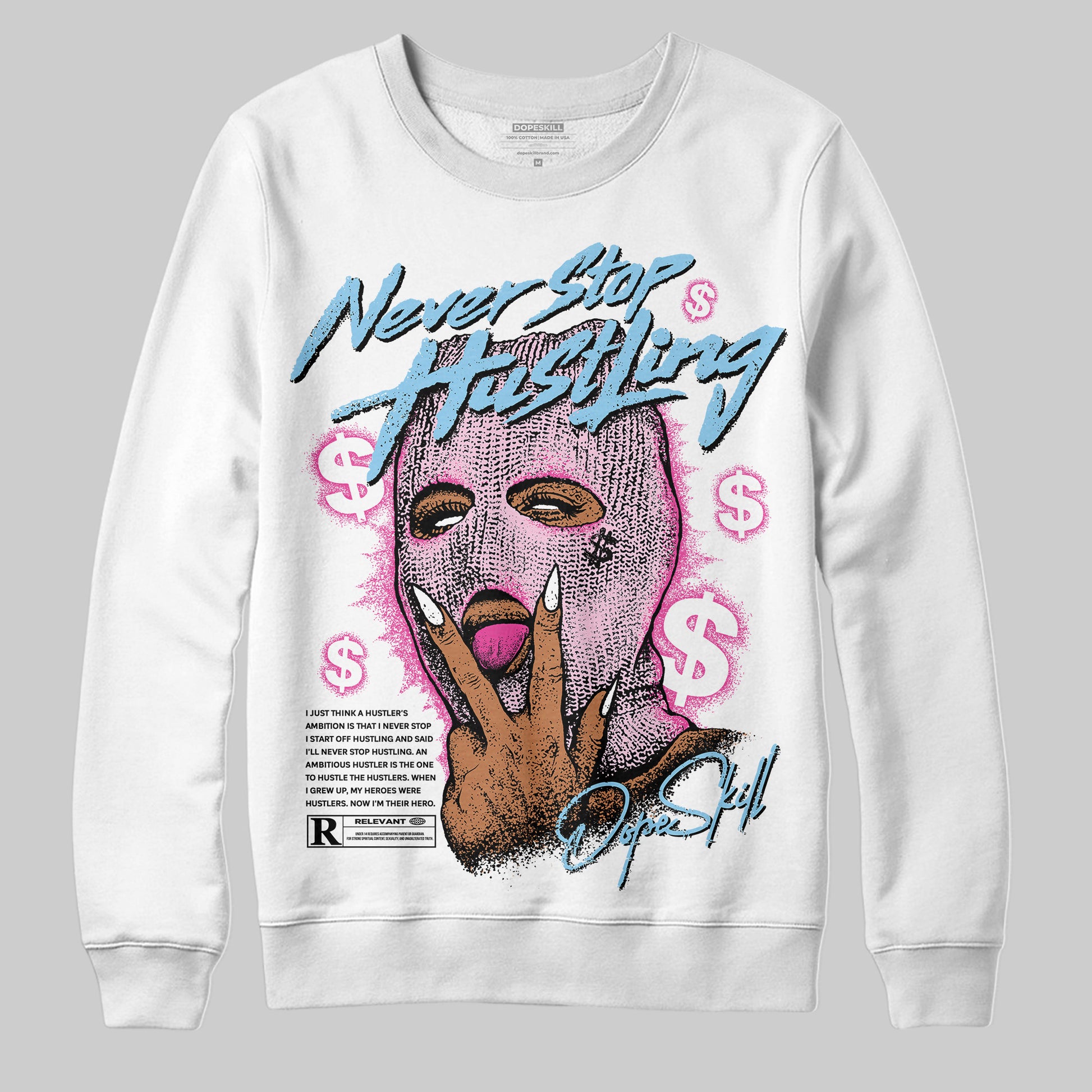 Jordan 6 “Doernbecher” DopeSkill Sweatshirt Never Stop Hustling Graphic Streetwear - White