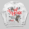 Grey Sneakers DopeSkill Long Sleeve T-Shirt New Love Heals Graphic Streetwear - White