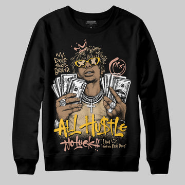 TAN Sneakers DopeSkill Sweatshirt All Hustle No Luck Graphic Streetwear - Black