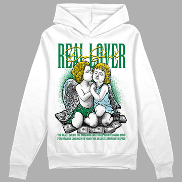 Jordan 5 “Lucky Green” DopeSkill Hoodie Sweatshirt Real Lover Graphic Streetwear - White