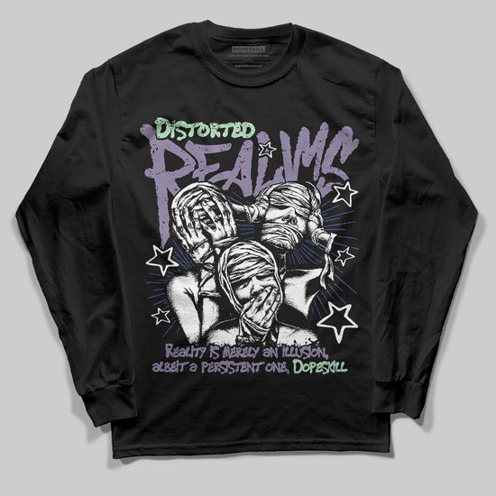Jordan 1 Retro Low OG Zion Williamson Voodoo Alternate DopeSkill Long Sleeve T-Shirt Distorted Realms Graphic Streetwear - Black