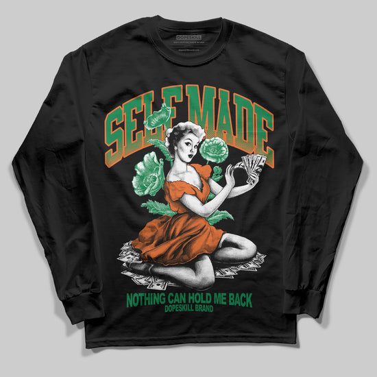 Green Sneakers DopeSkill Long Sleeve T-Shirt Self Made Graphic Streetwear - Black