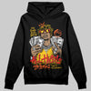 Yellow Sneakers DopeSkill Hoodie All Hustle No Luck Graphic Streetwear - black