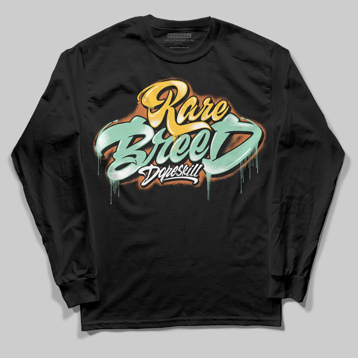 SB Dunk Low Rodeo Tourmaline DopeSkill Long Sleeve T-Shirt Rare Breed Type Graphic Streetwear - Black