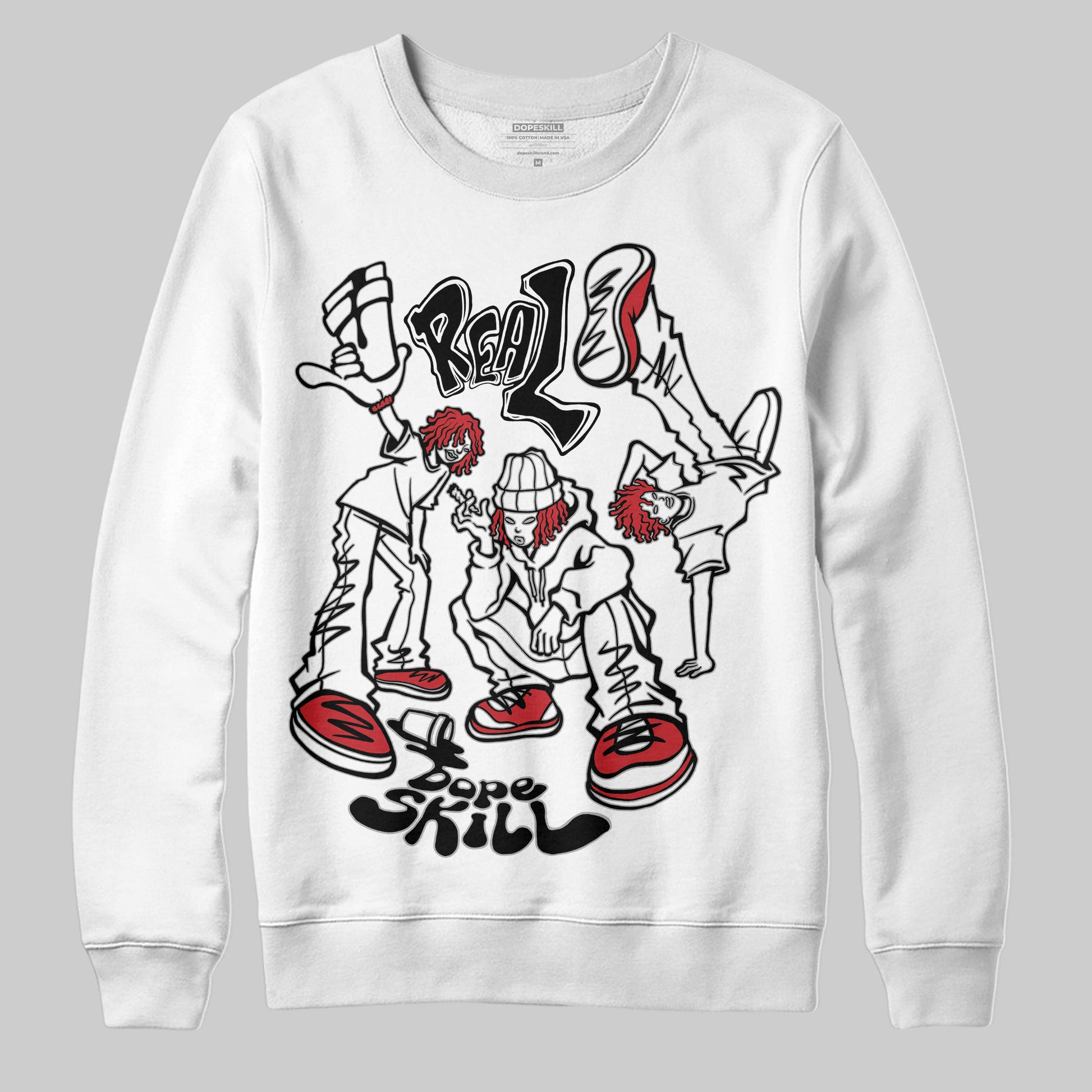 Jordan 11 “Bred Velvet” DopeSkill Sweatshirt Real Y2K Players Graphic Streetwear - White