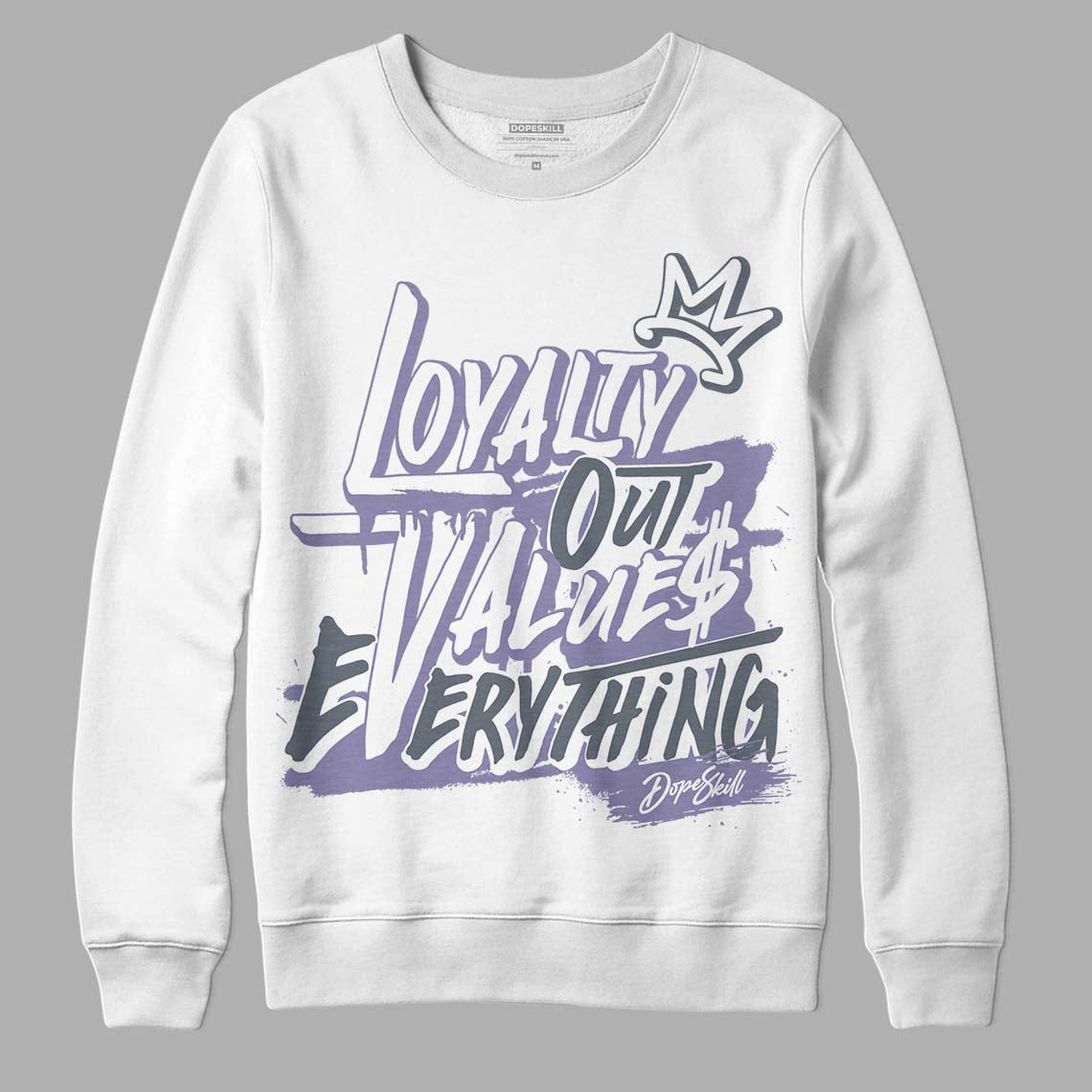 Jordan 5 Retro Low Indigo Haze DopeSkill Sweatshirt LOVE Graphic Streetwear - White