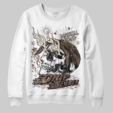 A Ma Maniére x Air Jordan 4 “Dark Mocha” DopeSkill Sweatshirt Drip Season Graphic Streetwear - White