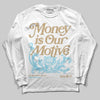 Jordan 11 City Pack “H-Town” DopeSkill Long Sleeve T-Shirt Money Is Our Motive Typo Graphic Streetwear - White