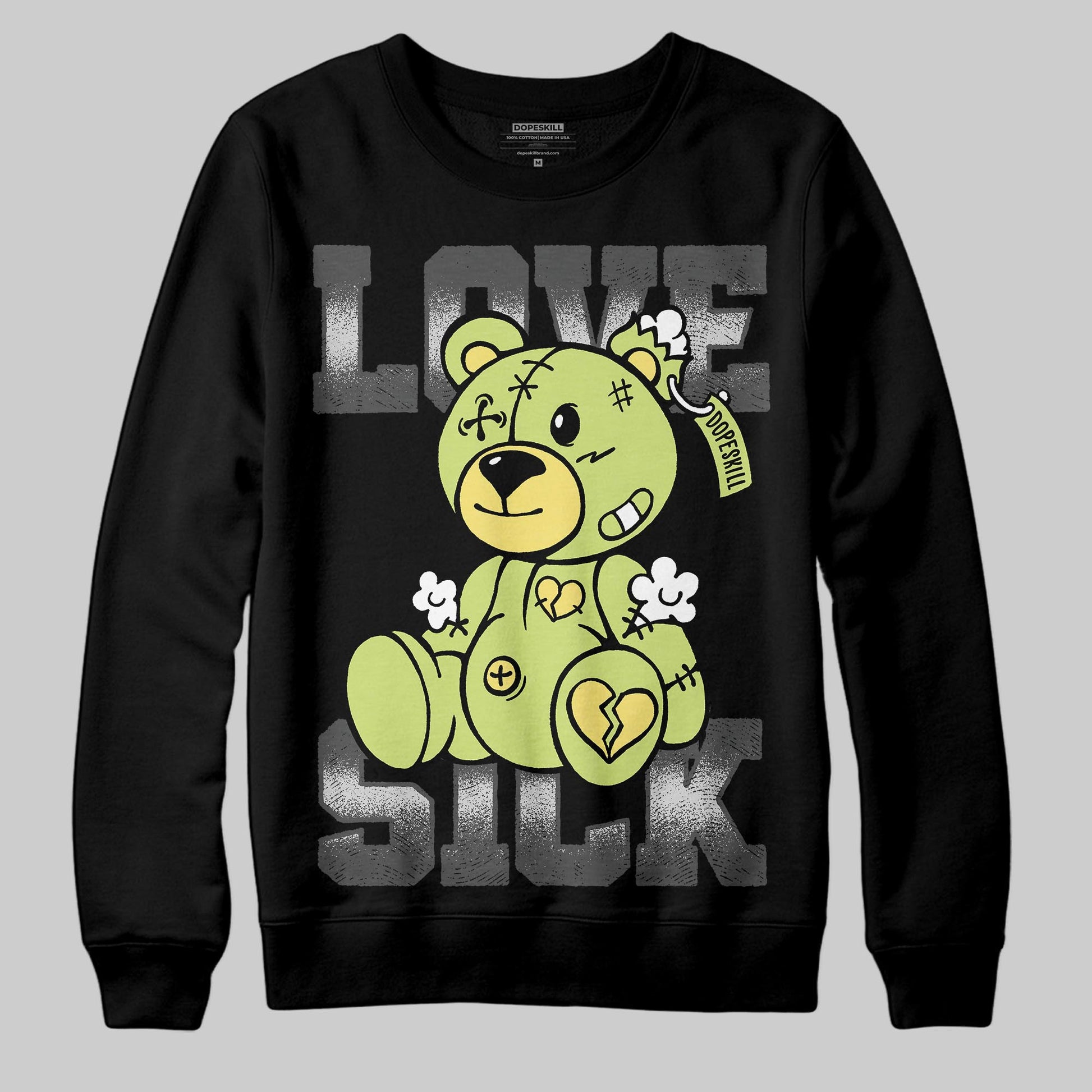 Jordan 4 GS “Light Lemon Twist” DopeSkill Sweatshirt Love Sick Graphic Streetwear - Black