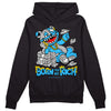 Jordan 2 Low "University Blue" DopeSkill Hoodie Sweatshirt Born To Be Rich Graphic Streetwear - Black