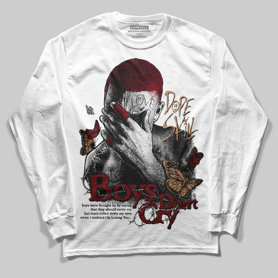 Adidas SAMBA OG ‘Collegiate Burgundy’ DopeSkill Long Sleeve T-Shirt Boys Don't Cry Graphic Streetwear - White 