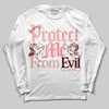 Jordan 3 Retro Valentine's Day Treat Yourself (2025) DopeSkill Long Sleeve T-Shirt Protect Me From Evil Graphic Streetwear - White