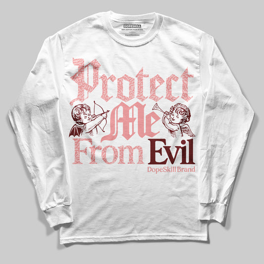 Jordan 3 Retro Valentine's Day Treat Yourself (2025) DopeSkill Long Sleeve T-Shirt Protect Me From Evil Graphic Streetwear - White