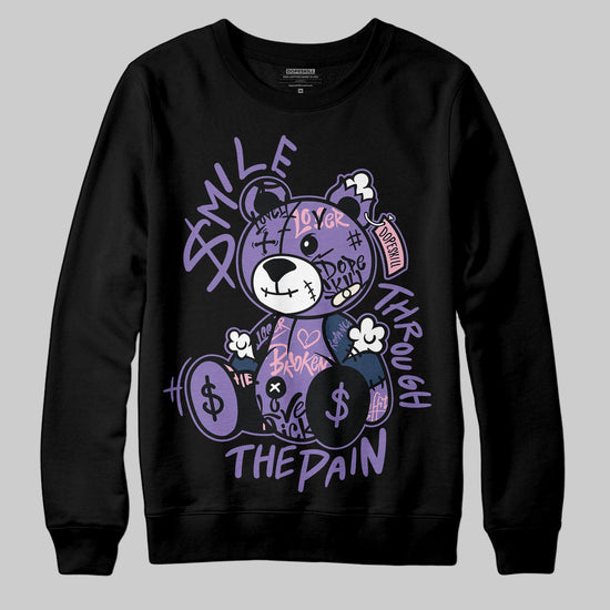 Jordan 11 "Mojave" DopeSkill Sweatshirt Smile Through The Pain Graphic Streetwear - Black