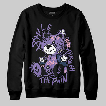 Jordan 11 "Mojave" DopeSkill Sweatshirt Smile Through The Pain Graphic Streetwear - Black