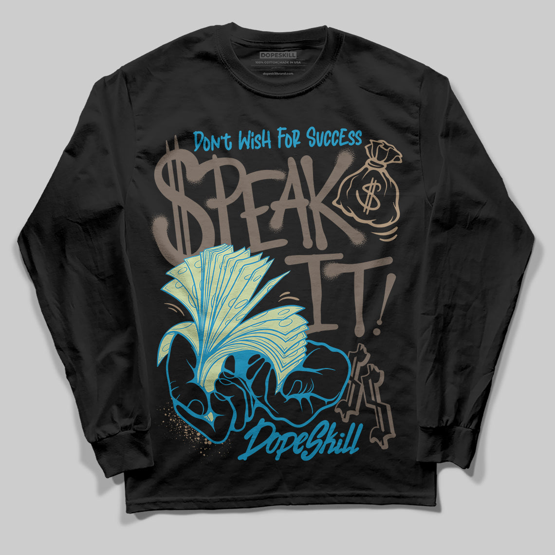 Jordan 3 GS “We Outside” DopeSkill Long Sleeve T-Shirt Speak It Graphic Streetwear - Black