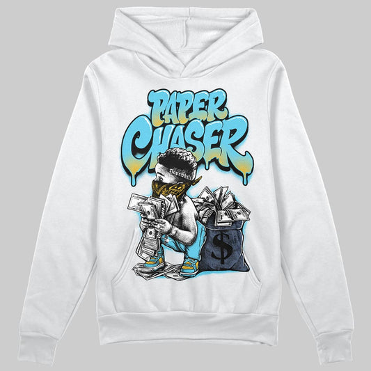 Jordan 11 Retro Gamma Blue (2025) DopeSkill Hoodie Sweatshirt Paper Chaser Boy Graphic Streetwear - White