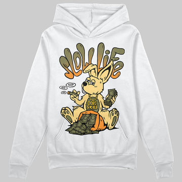 Olive Sneakers DopeSkill Hoodie Sweatshirt Slow Life Graphic Streetwear - White