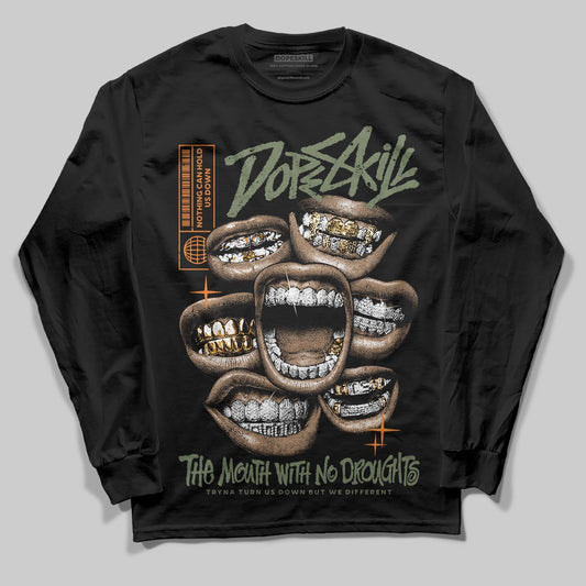 Jordan 4 Retro OG SP Undefeated (2025) DopeSkill Long Sleeve T-Shirt The Mouth With No Droughts Graphic Streetwear - black