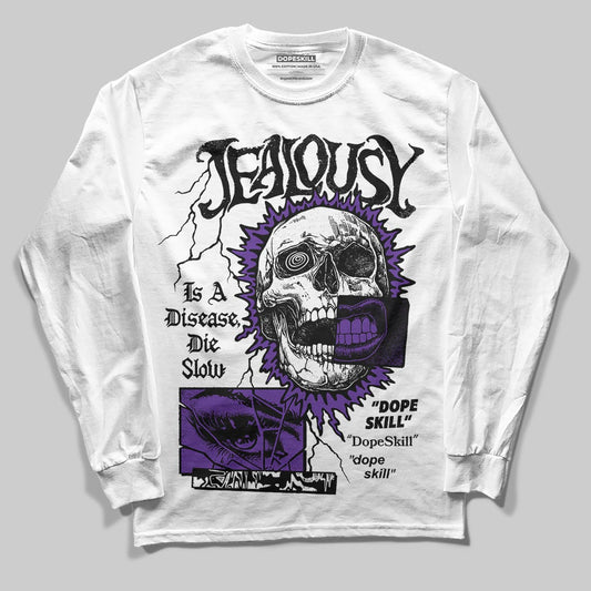 PURPLE Sneakers DopeSkill Long Sleeve T-Shirt Jealousy Graphic Streetwear - White 